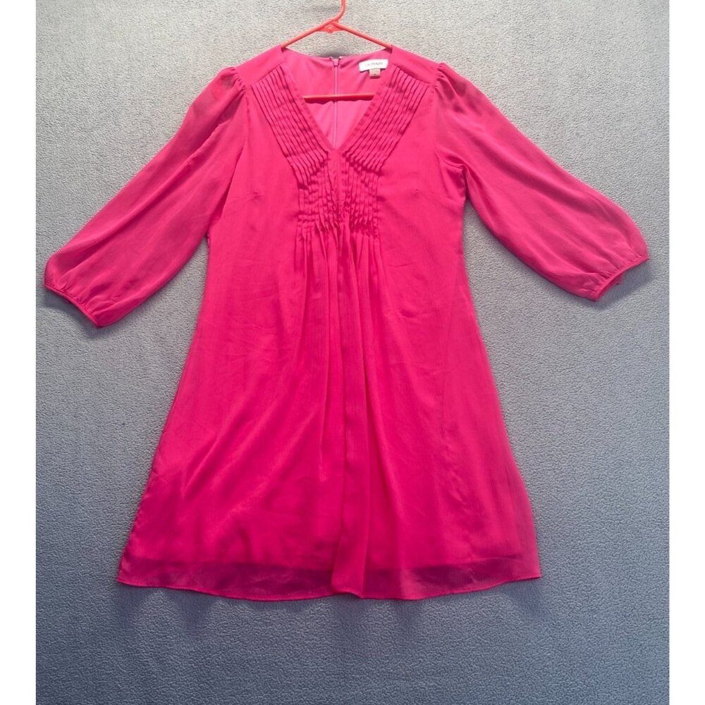 Calvin Klein Dress Pink  Midi Dress Size 6,Zipper,Lined